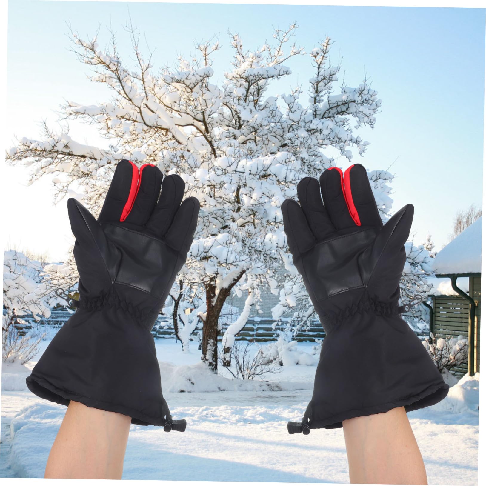 Milisten Guantes de Esquí Calefactables para Invierno Resistentes al Viento Agua para Actividades al Aire como Esquí o Senderismo Control de Temperatura de Tres
