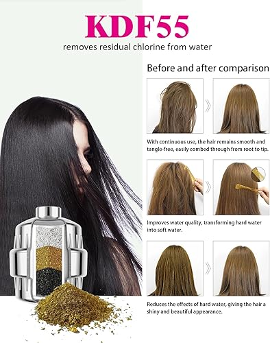 Miniatura 4 de Filtro de ducha de 15 etapas, filtro de agua dura, elimina el cloro, metales pesados y otros sedimentos, el suavizante de agua con vitamina C reduce