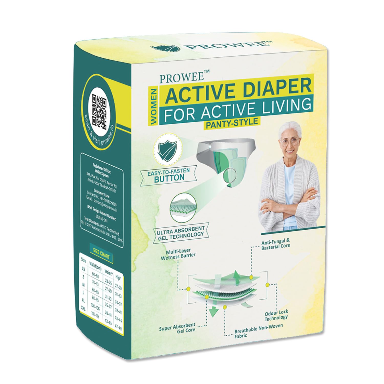 Prowee™ Women Active Diaper for Urinary Incontinence with High Absorption Capacity | Panty Style with Leak Guard. (XXL) (B0CRRWF6GT) Amazon Price History, Amazon Price Tracker