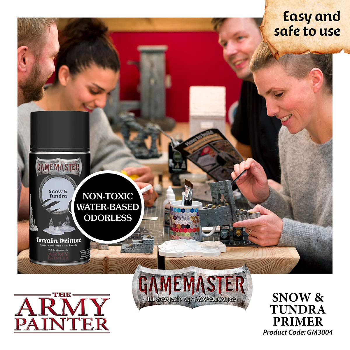 The Army Painter Gamemaster Snow & Tundra Terrain Primer, 300 ml Acryl-Sprüh Farbgrundierung für Tabletop-Rollenspiele, und Wargames Miniatur-Szenenbau