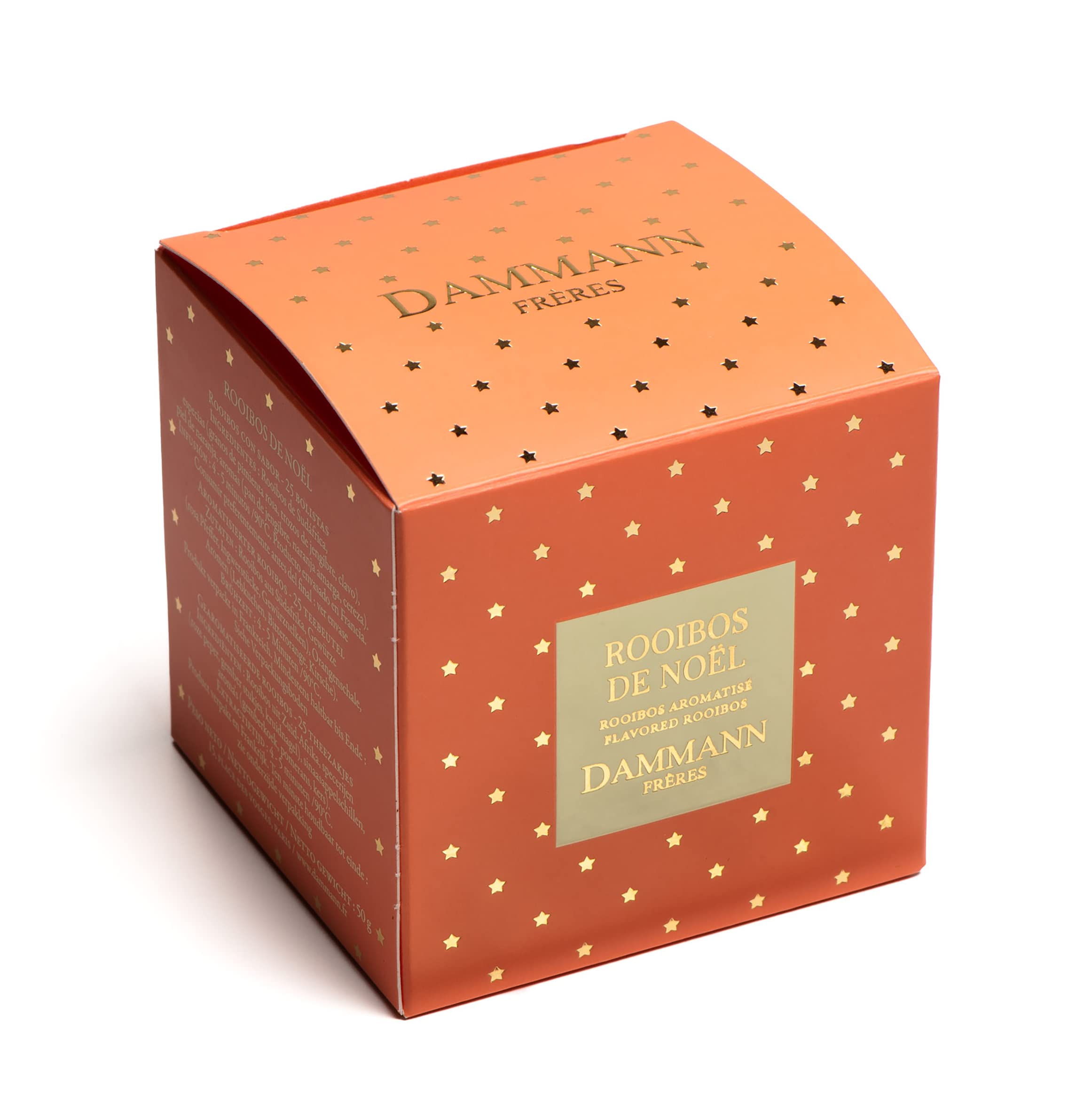 Thé de Noël, Thé Rooibos à l'Orange et Épices, Paquet Cadeau, 50g - Dammann Frères