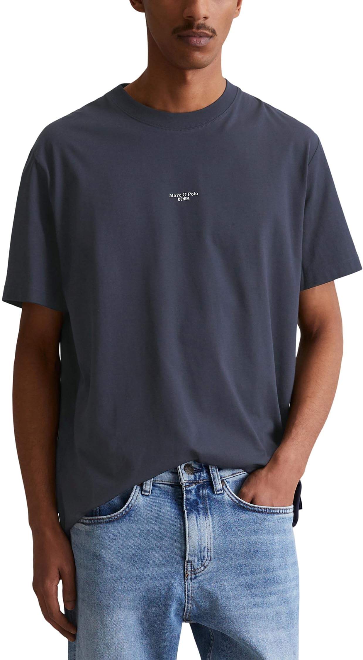 Marc O'Polo Denim Herren T-Shirt aus Bio-Baumwolle mit Rundhalsausschnitt