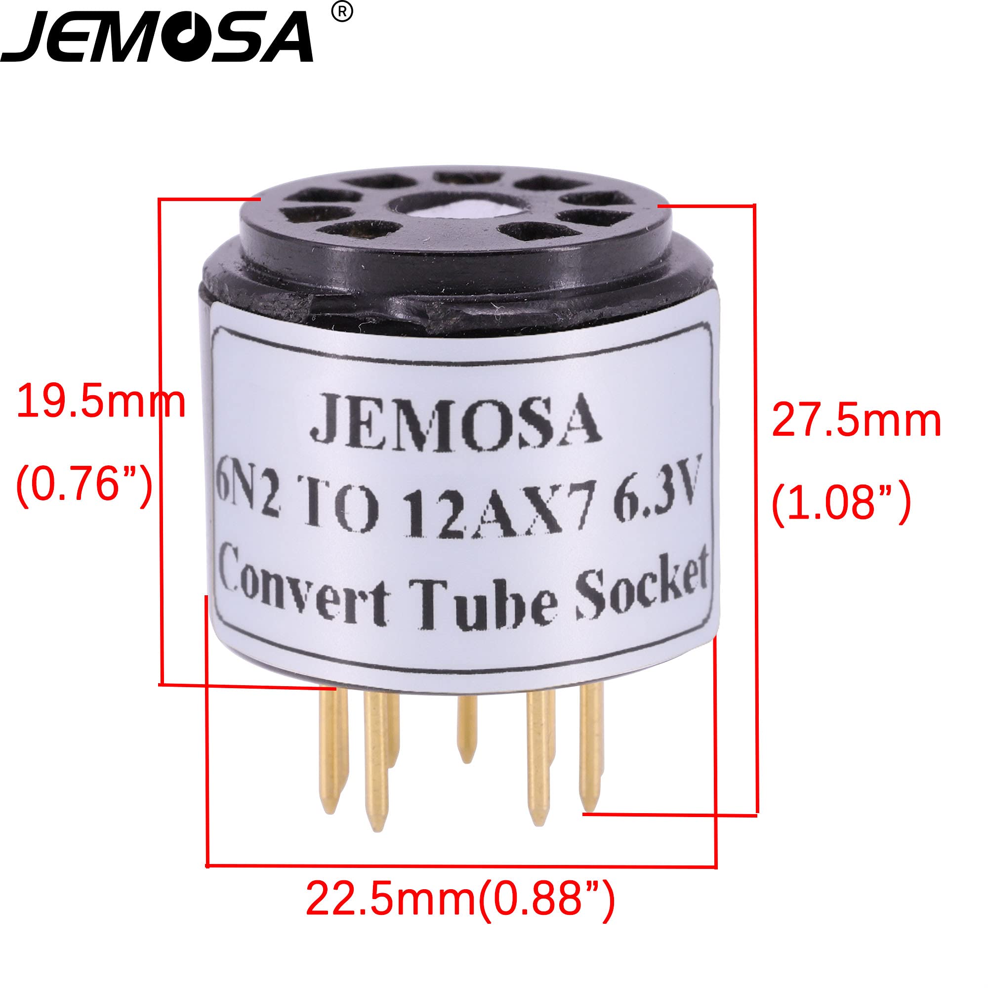 Amazon.co.jp: JEMOSA 変換チューブ ソケット チューブ 6922 E88CC 6N2