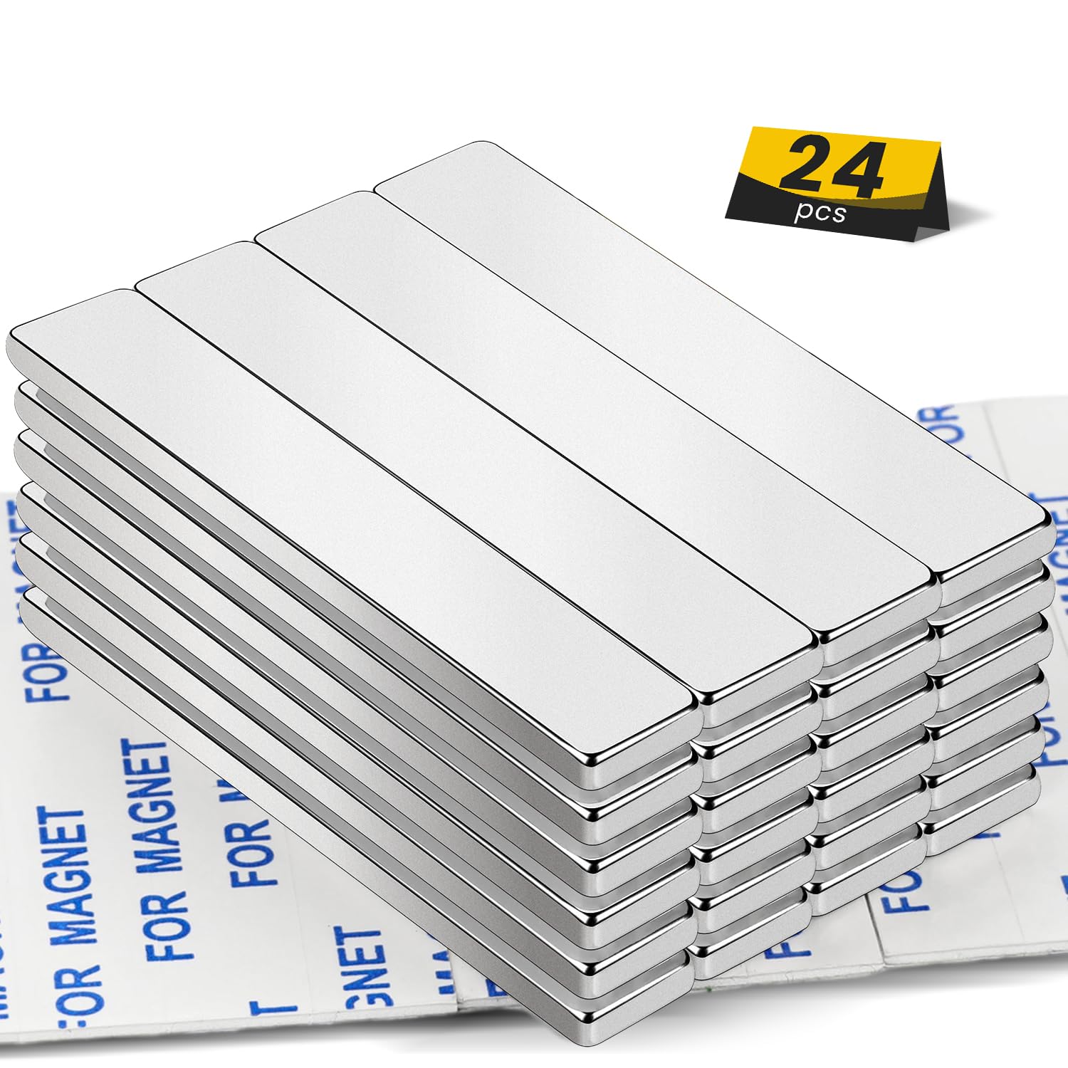 DIYMAG Strong Magnets, 24 Pack Neodymium Magnetic Strips Adhensive Backing — Amazon image 16