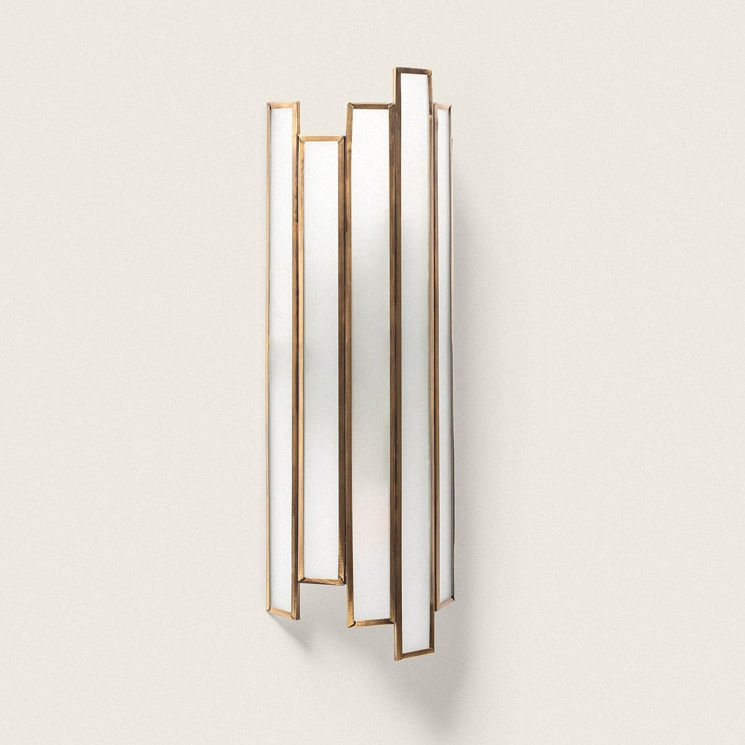 LEDKIA Lámpara de Pared de Metal y Cristal Bredos Dorado