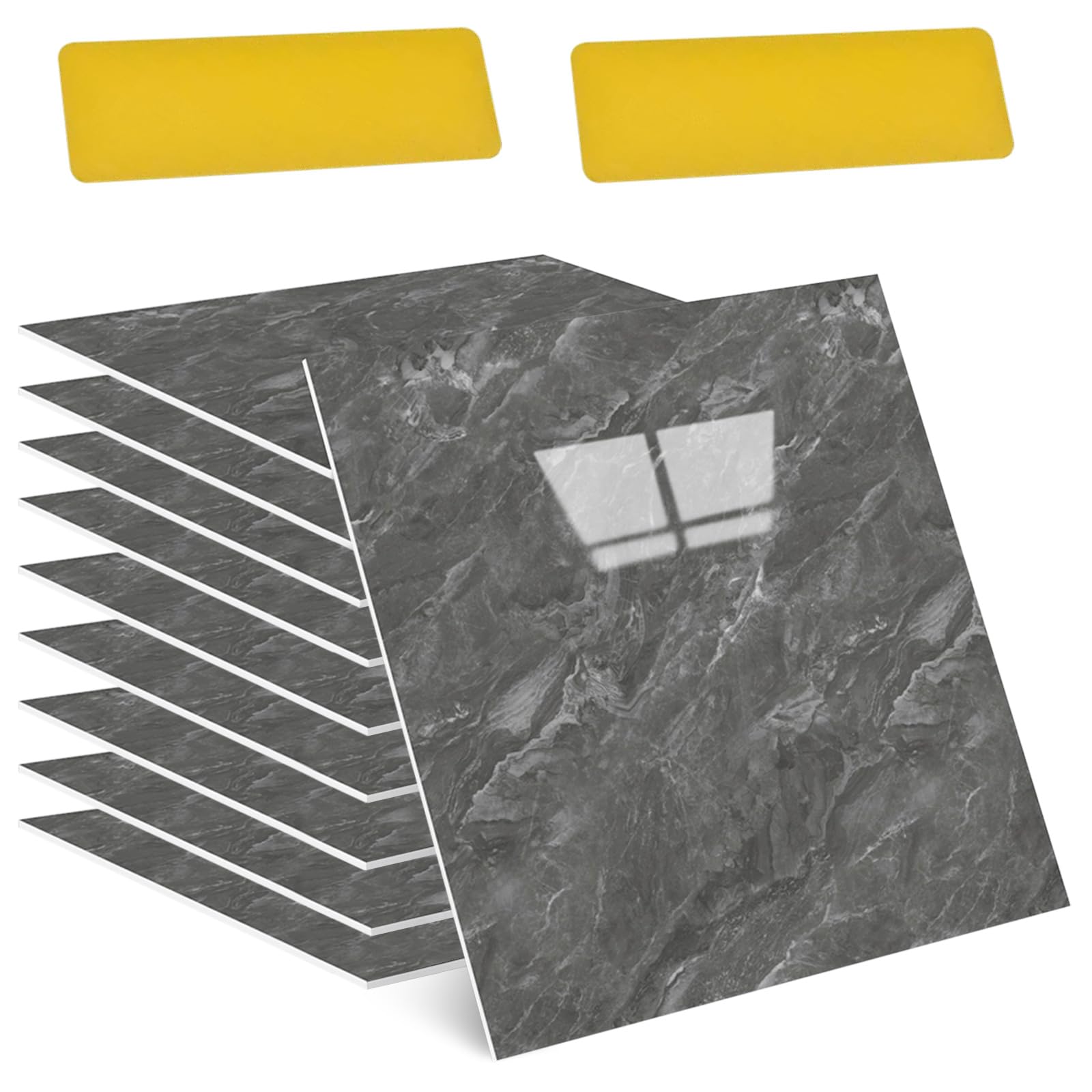 10pcs Self Adhesive Wall Tiles, Marble Texture Peel and Stick Wall Panels, Waterproof Tile Stickers PVC Shower Wall Panels, 30x30cm Stick on Tiles for Bathroom, Living Room, Bedroom, Sink, Kitchen