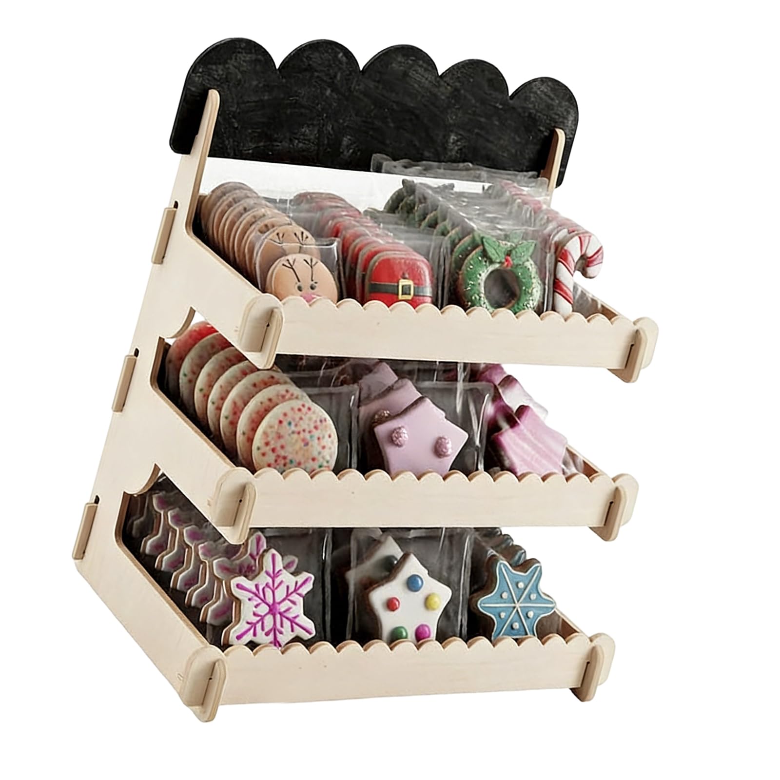 Kalttoy Sturdy Cake Display Stand Featuring Thick Base Personalization Chalkboard Cake Plate Stand