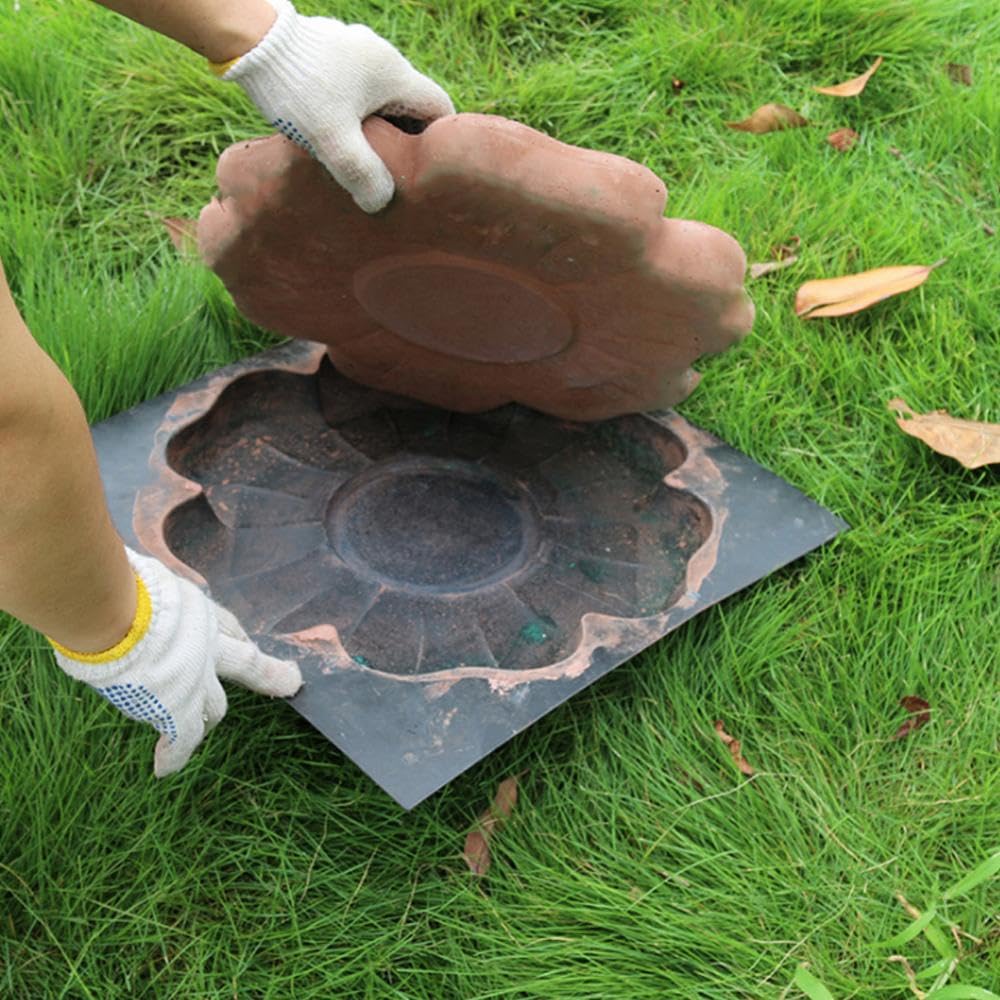 Moldes para Cemento Molde for escalón de jardín Decorativo con Forma de Flor, Ideal for Hacer tú Mismo Moldes Hormigon Impreso