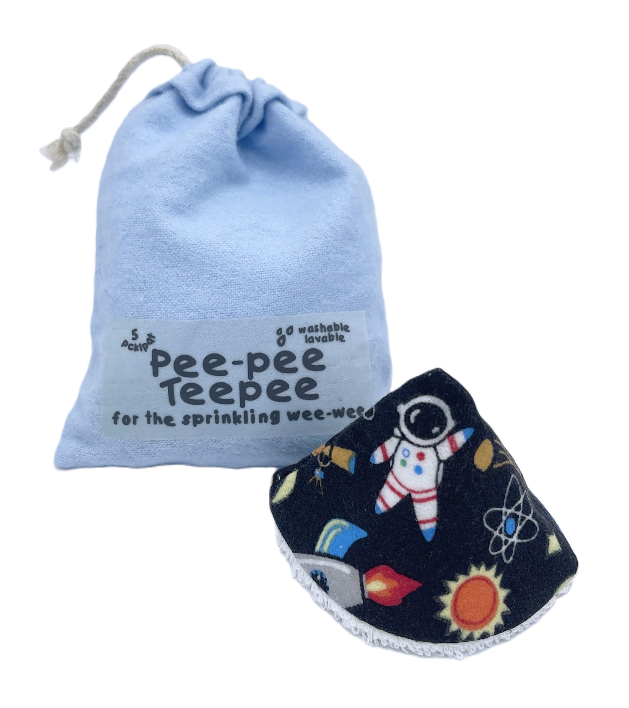 Pee Pee Teepee Space with Laundry Bag 5 Pieces Baby boy Pee Shield Babyboy Essentials peepeeeteepee Baby boy Diaper Cover for Boys Teepee Pee Covers