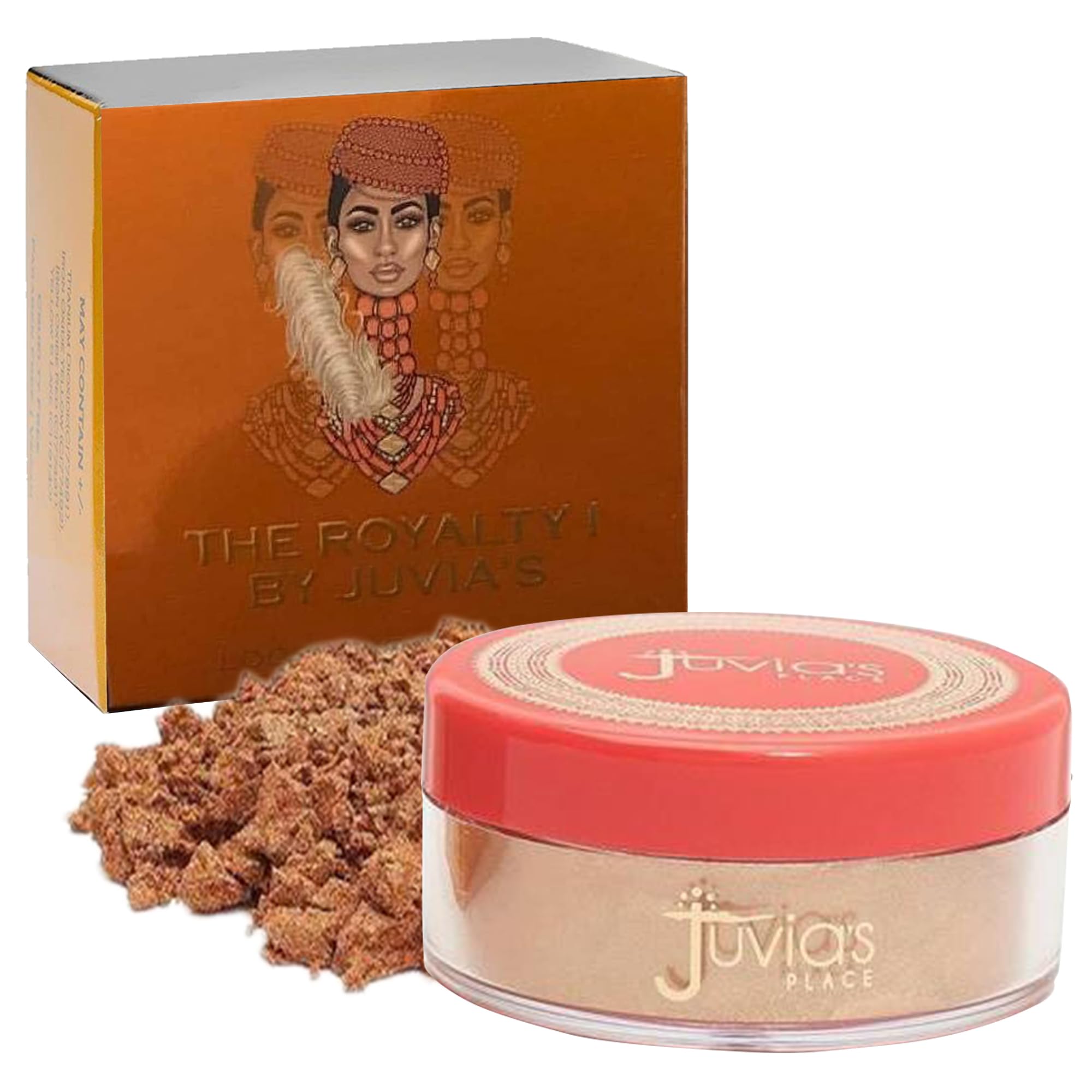 Loose Highlighter Nubian Royalty 1 - Illuminating Loose Powder Highlighter Makeup, Shimmer Powder that gives Radiant Glow - Suitable for all Skin Tone