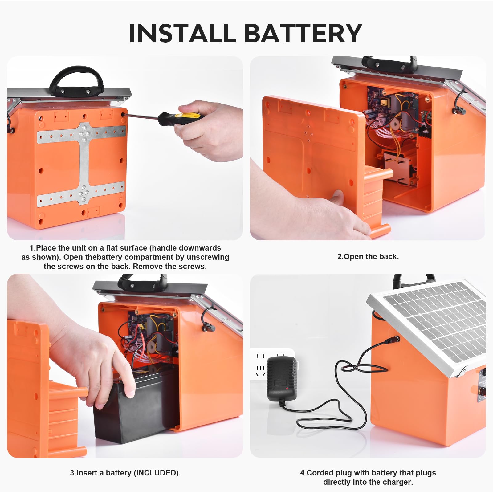 32KM cloture elettriche solari cloture elettriche, 9,5 kV pastore elettrico Controller per cavalli, recinzione elettrica 0,5 J per allevamento di animali da pastore, per fattoria, pascolo, giardino