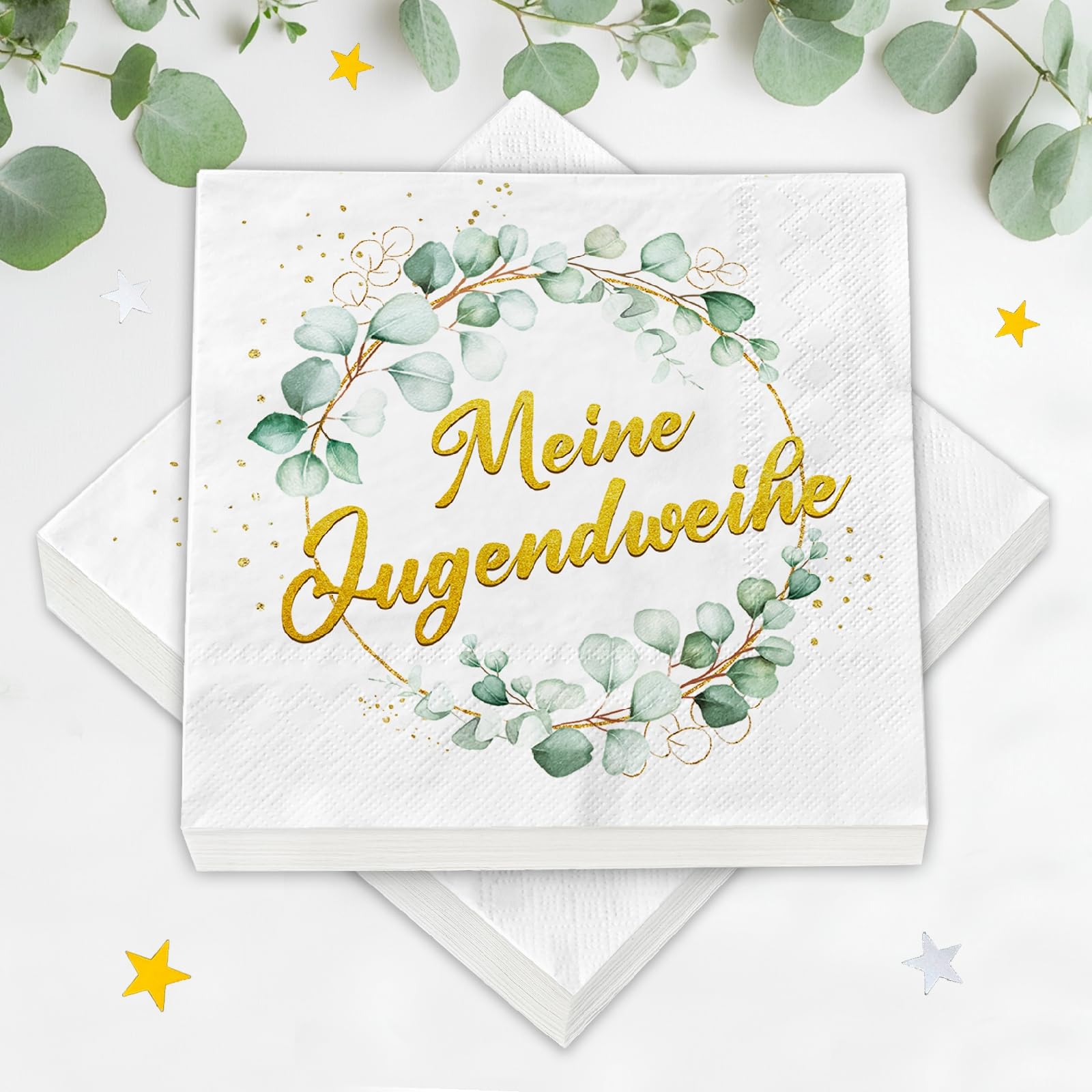 40 Stück Servietten Jugendweihe Deko, Jugendweihe Servietten Tischdeko Jugendweihe - Meine Jugendweihe, Deko Jugendweihe Mädchen Junge, Jugendweihe Party Dekoration（33 x 33 cm）