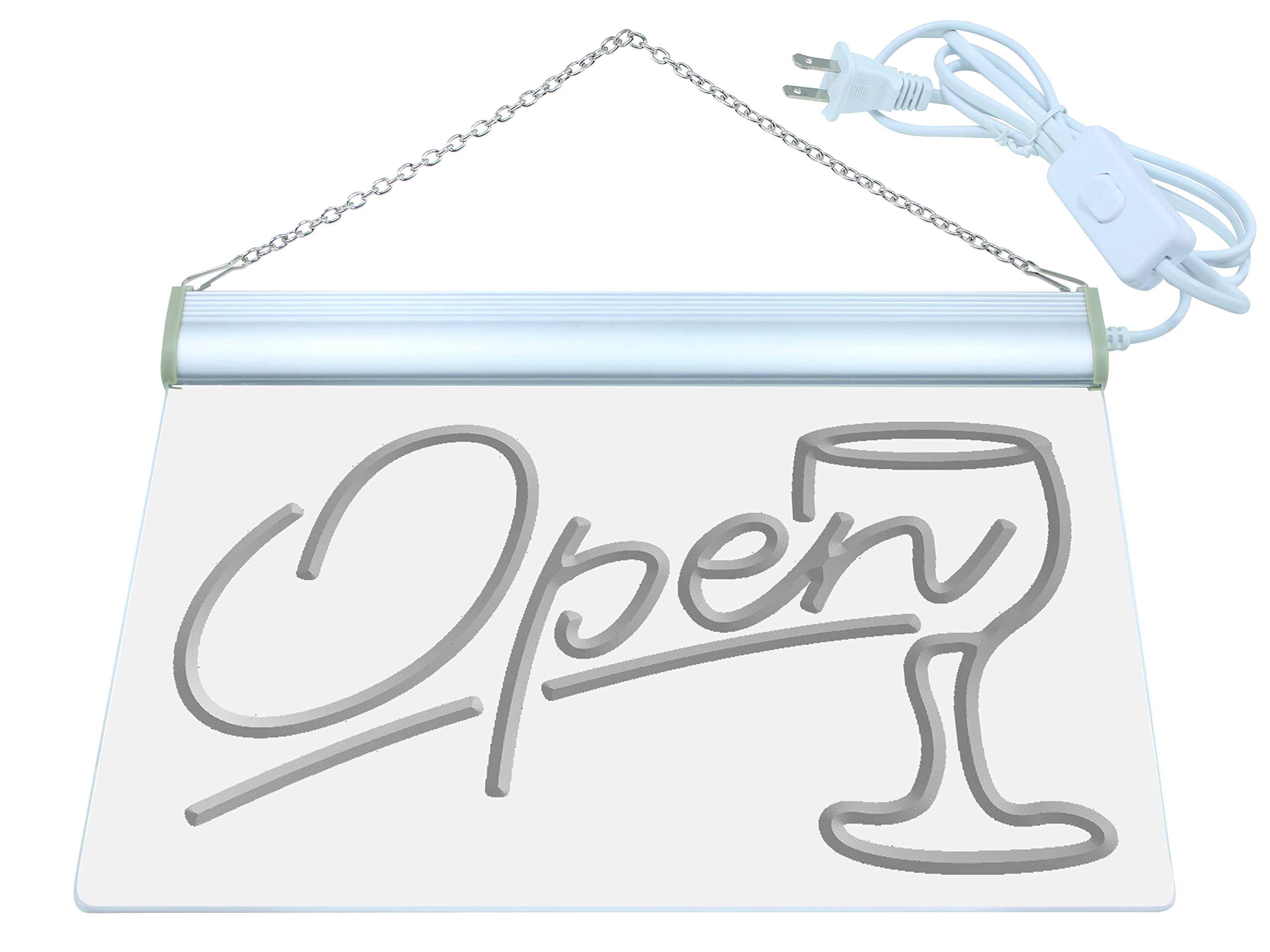 ADVPRO i536-g Script Open Glass Cocktails Bar Neon Light Sign