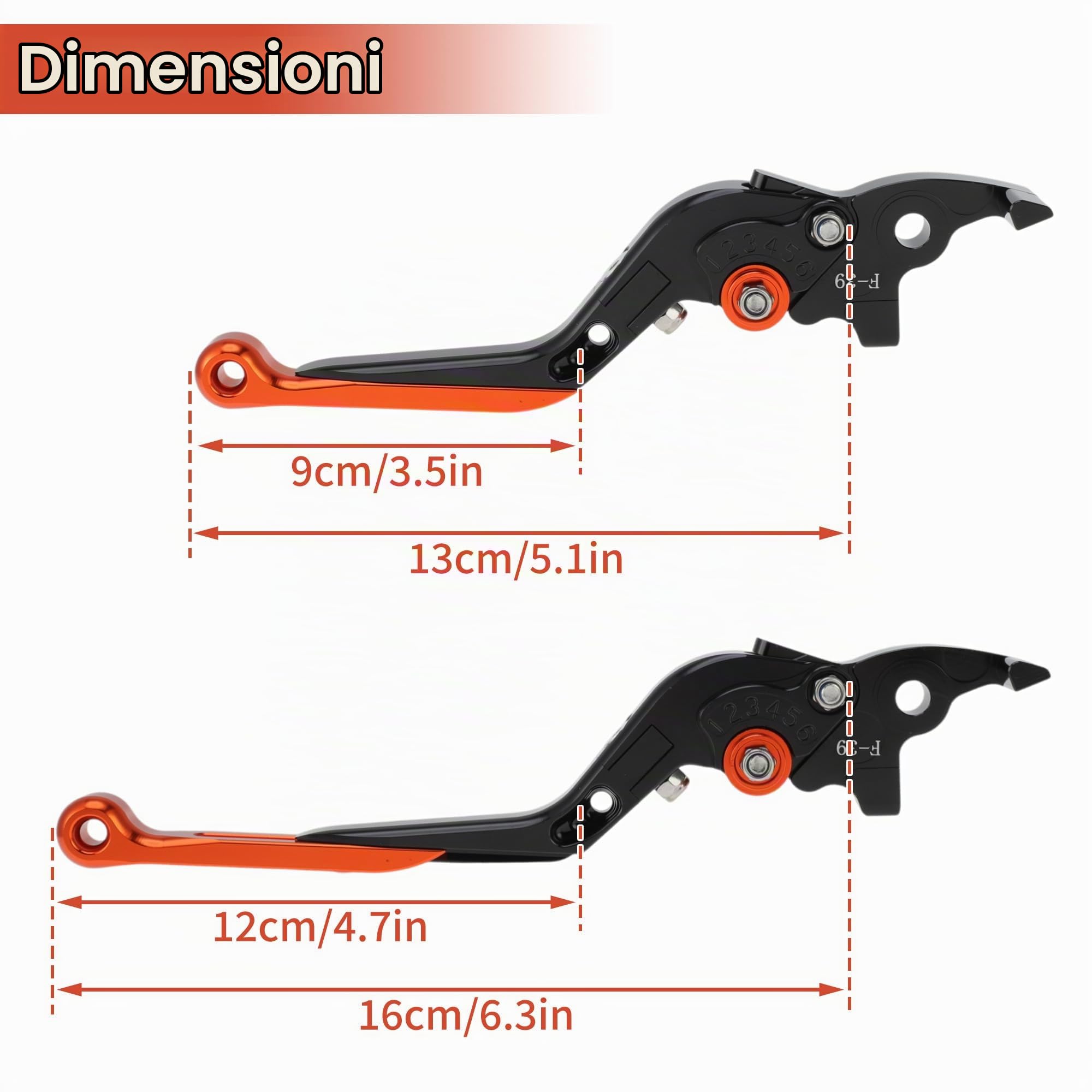 Leve Del Freno E Della Frizione Corte Per Moto Per KTM RC125 RC200 RC390 Leva Del Freno Per Manubrio Per KTM Per DUKE 125 Per DUKE 200 Per DUKE 390 Alluminio Nero E Arancione