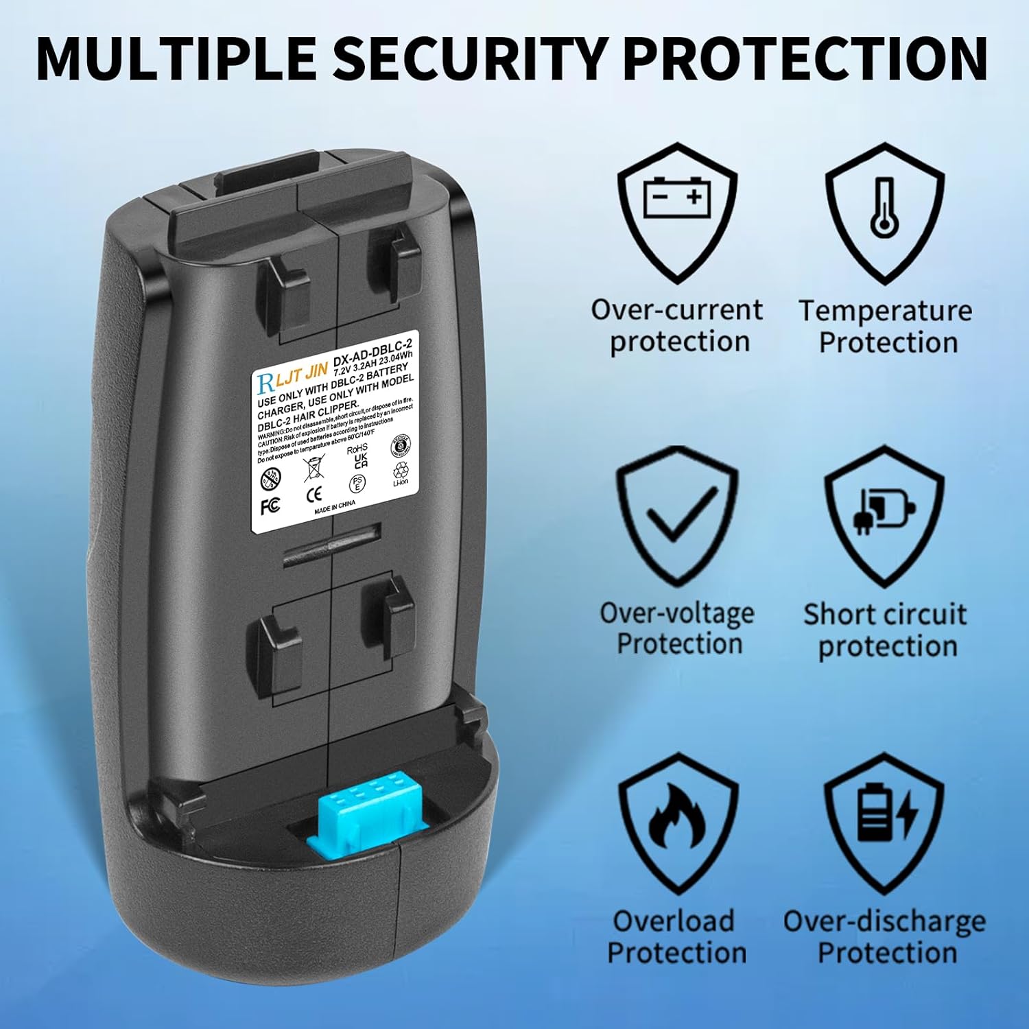 for DBLC-2 Replacement Battery Compatible Supra ZR II and Pulse ZR II Cordless Clippers, Replaces Batteries 79025 and 560470 Models Lithium-ion 3200 mAh