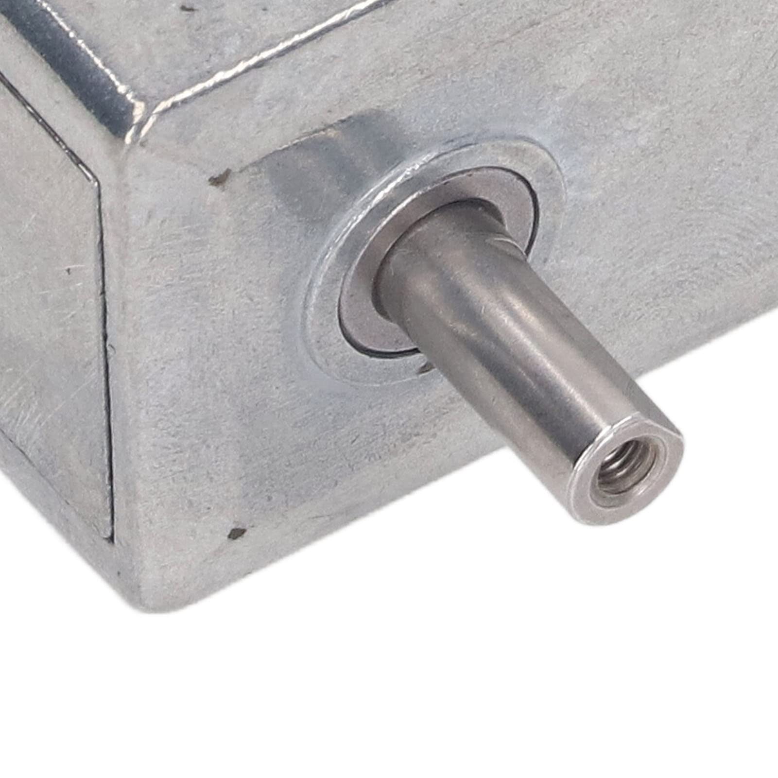 Motoriduttore DC 12V, Motoriduttore a Vite Senza Fine con Doppio Albero 12 Mm Autobloccante Reversibile Ad Alta Torsione Riduzione della velocità della Vite Senza Fine, per