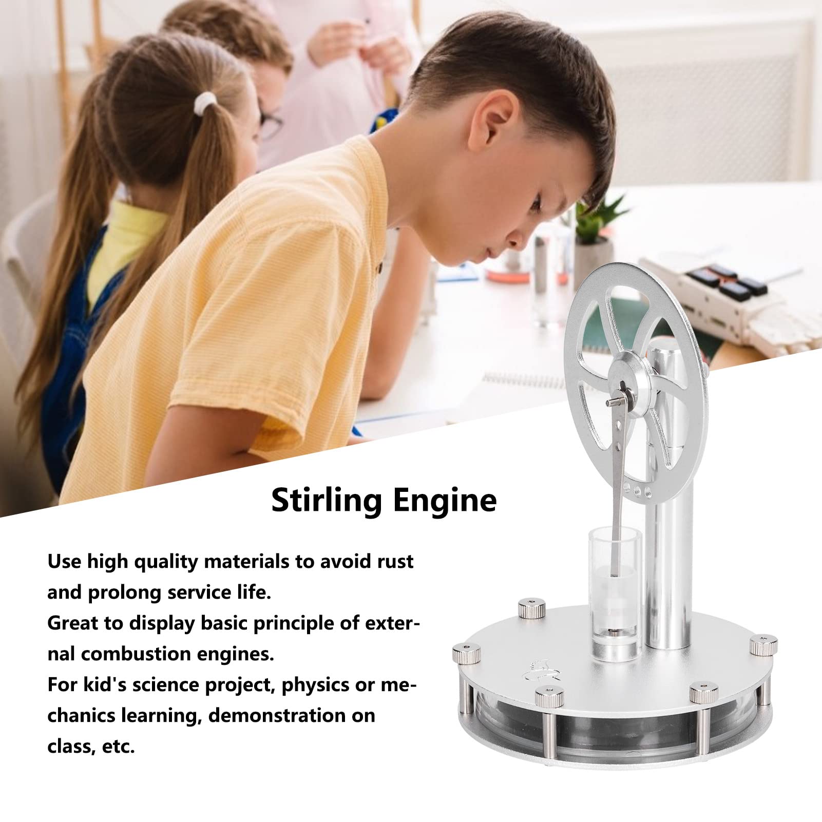 Fdit Modelo de Motor Stirling de Baja Temperatura para Experimentos