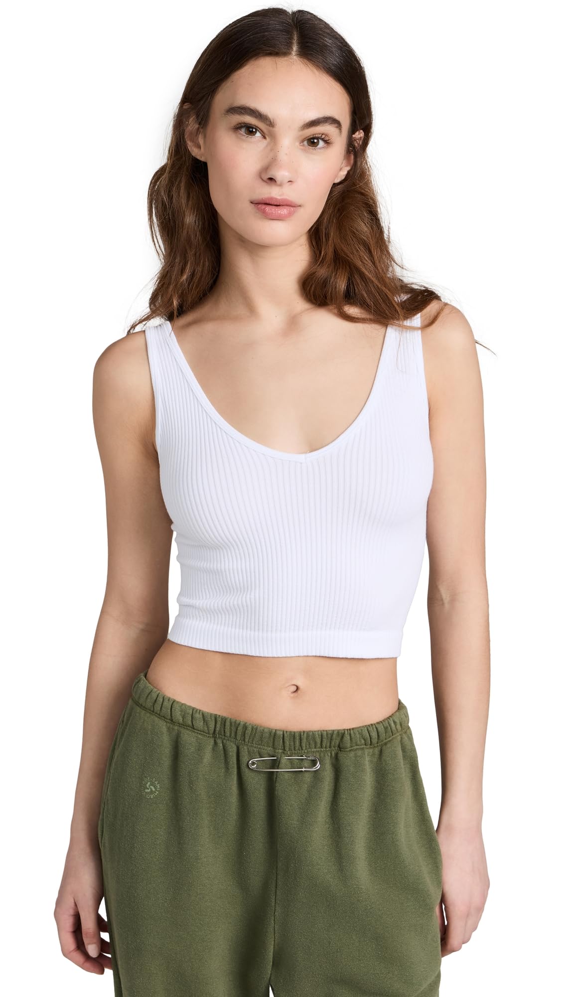 Women's Solid Rib Brami Top