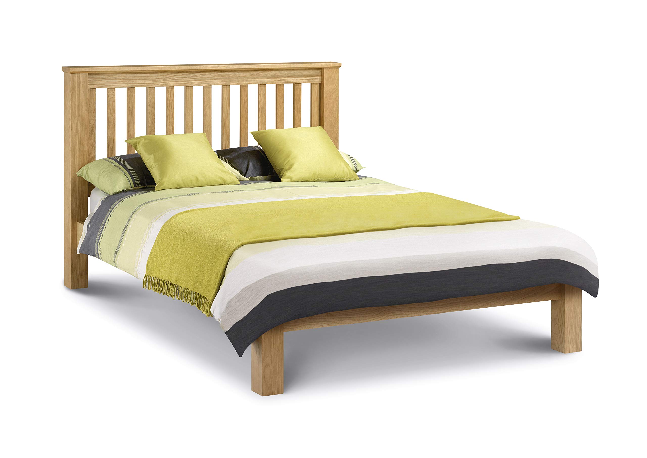 Julian Bowen Amsterdam Bed with Low Foot End, Light Oak, Double