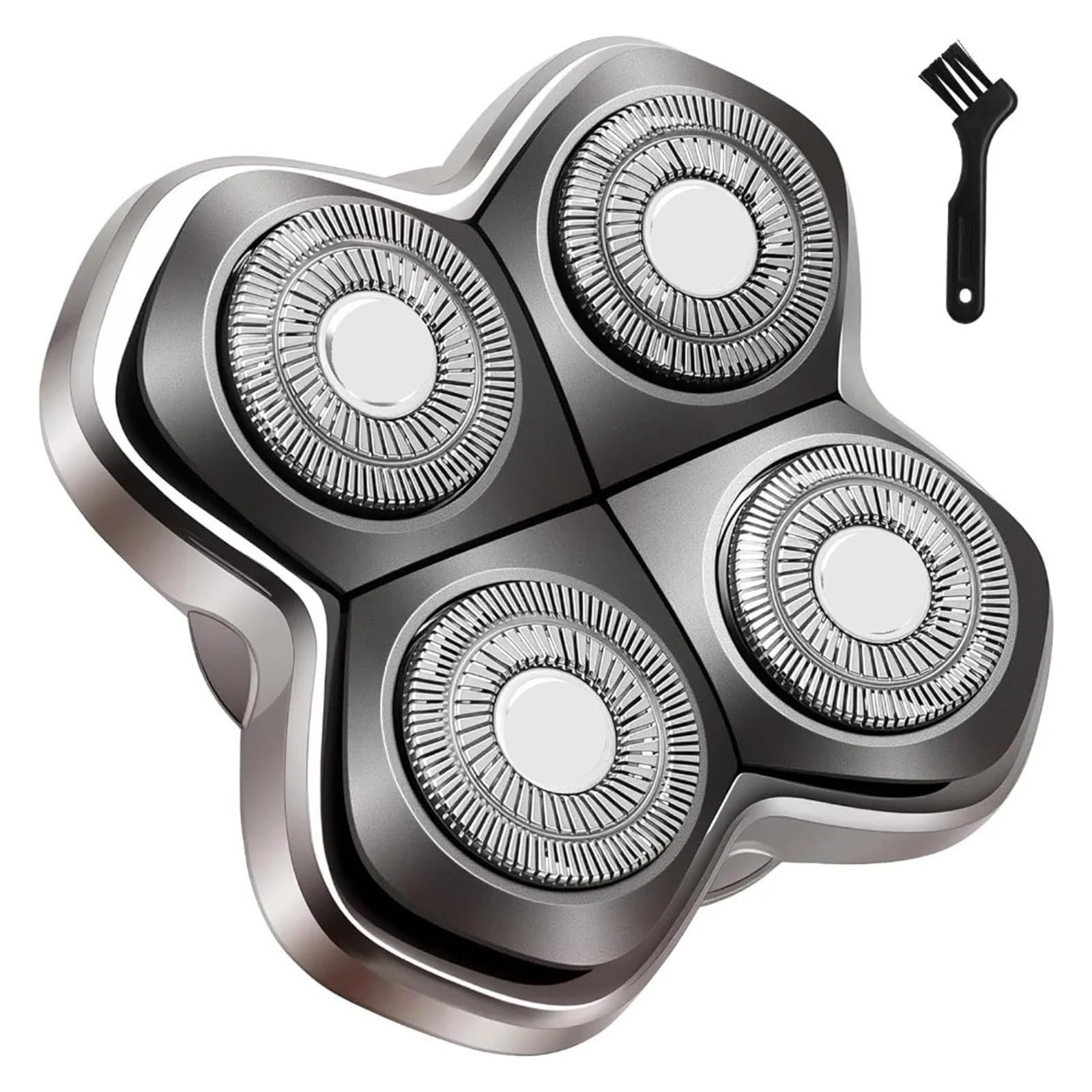 Elektrischer Rasierkopf, Kompatibel Mit Skull Pitbull | Butterfly Kiss PRO und Palm Floating Ersatzklingen, Rasierer-Ersatzköpfe, 4 Dual-Track-Köpfe(3 pieces)