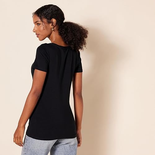 Vista 35 de Yaxa Essentials Women's Regular-Fit Short-Sleeve Crewneck T-Shirt