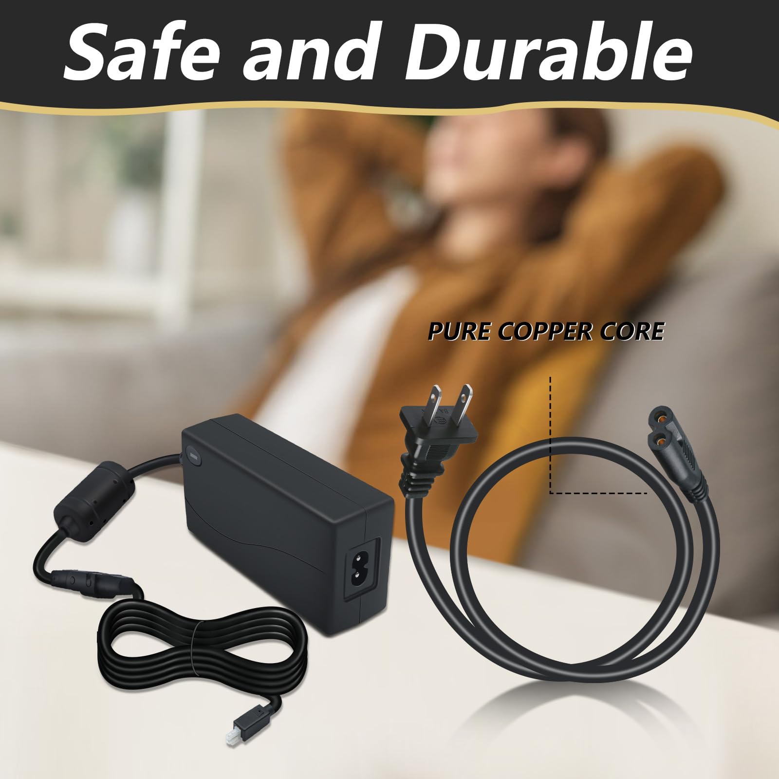 Verstellbare Bettbasis Ersatz Netzkabel Teile Kompatibel mit Tempurpedic, Ergo, Extend, Beautyres, Sealy Ease, Serta New Generation Electric Adjustable Bed 3 Piece Kit Netzteil Adapter