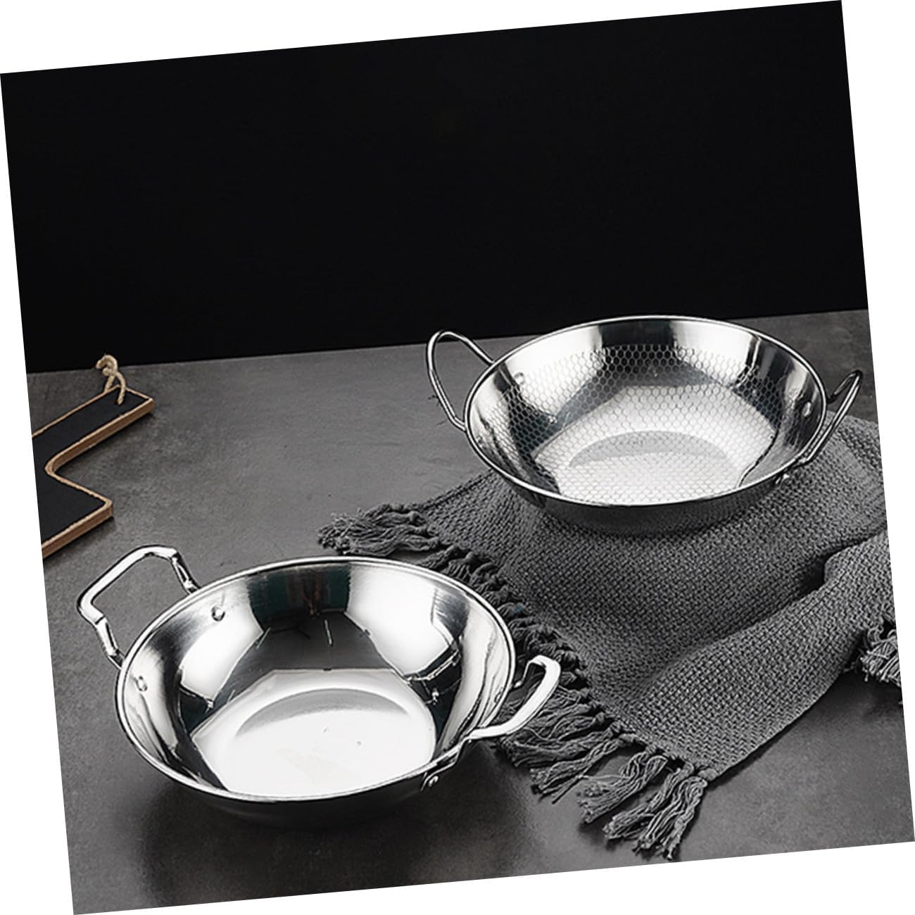 Stainless Steel Hot Pot with Double Handles for Induction Stove
