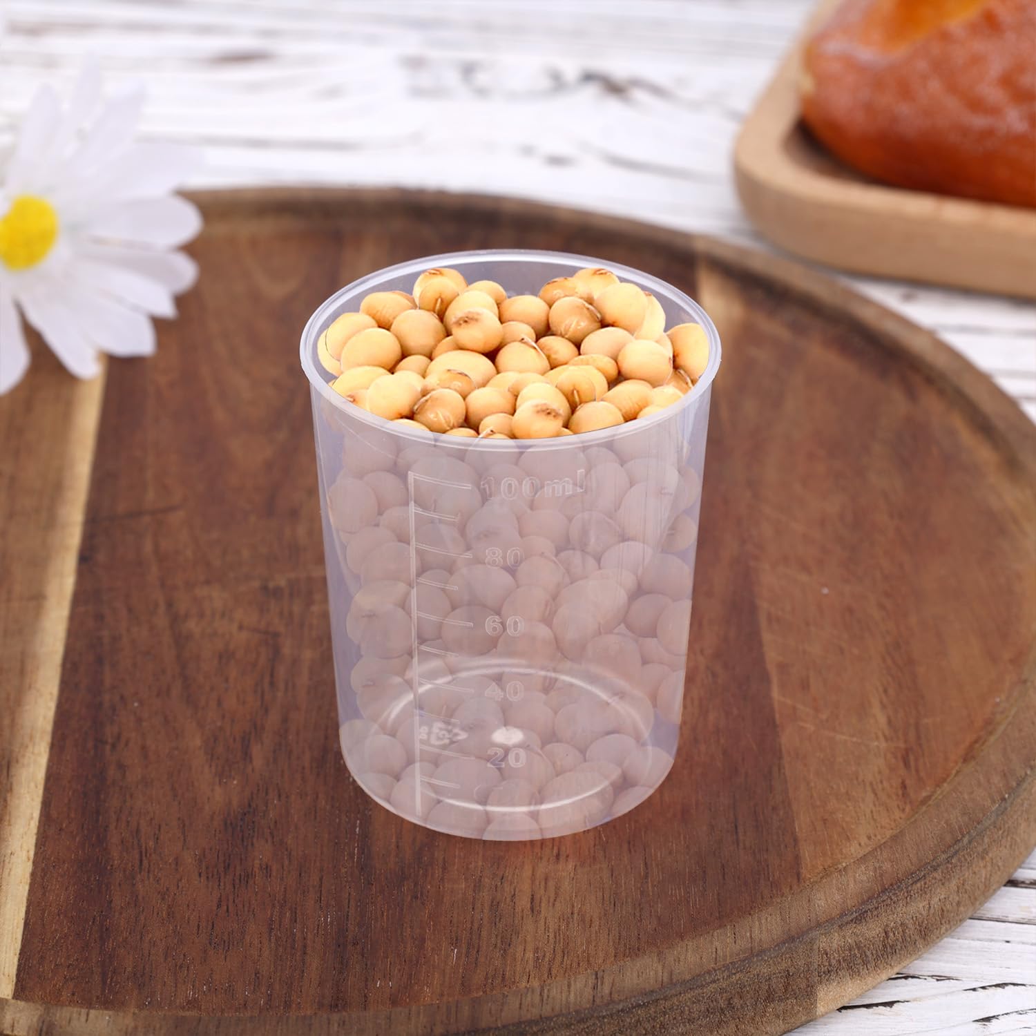 3pcs Rice Measuring Cups for Cooker 100ml Transparent Plastic Laundry Cup for Kitchen Dry and Liquid Ingredients Measuring Rice Cooker Measure Tools Kitchen Accessories - Image 4