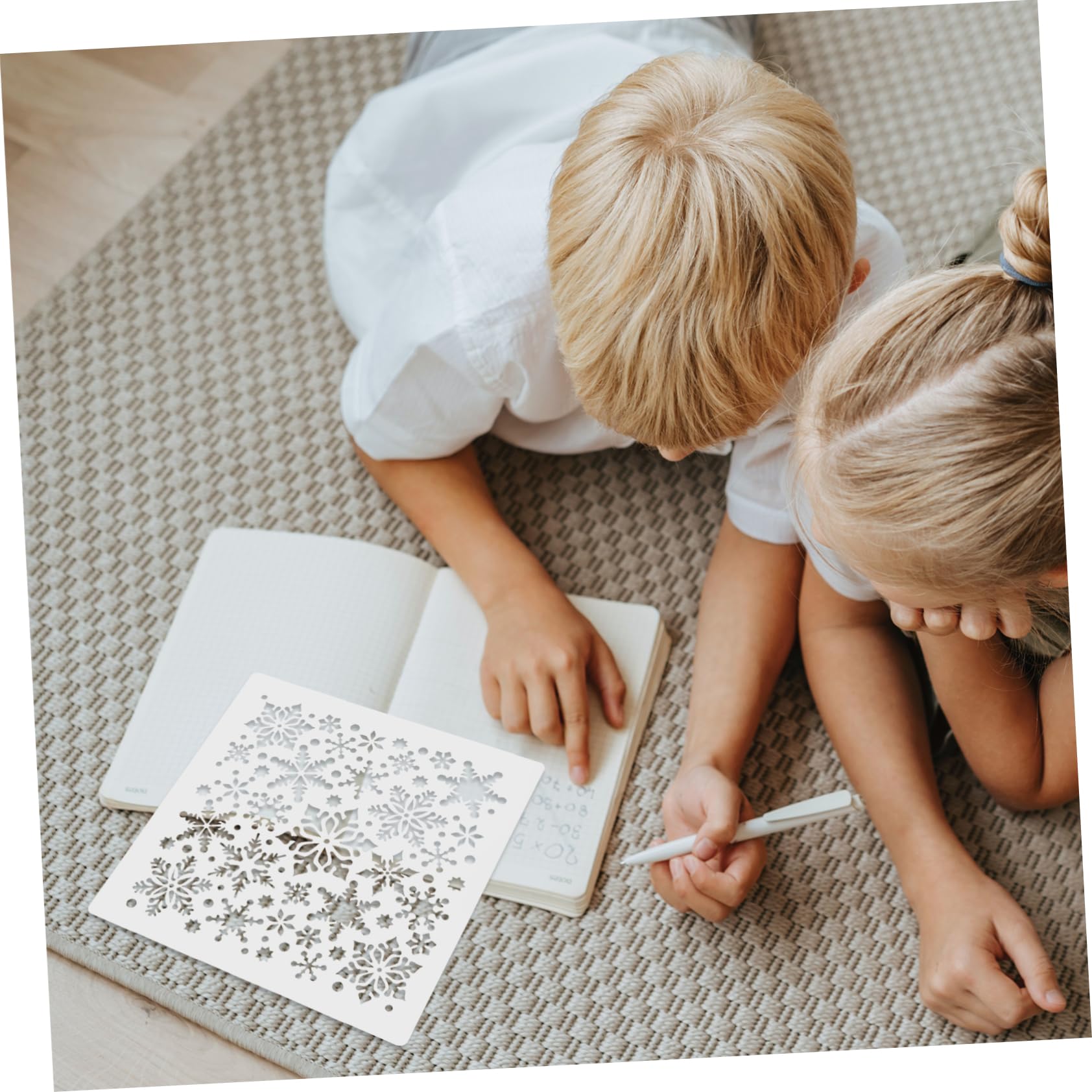SHINEOFI 5 Juegos Plantilla De Pintura Plantillas De De Nieve Para Pintar Arte Del De Nieve Plantillas De Vacaciones De Nieve Pegatinas El Plastico 4 Uds * 5