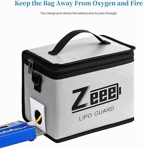 Miniatura 7 de Zeee Batería Lipo RC de 14.8 V 100C 7000 mAh 4S RC con enchufe EC5, paquete de 2 baterías con 1 bolsa segura Lipo Bolsa ignífuga a prueba de