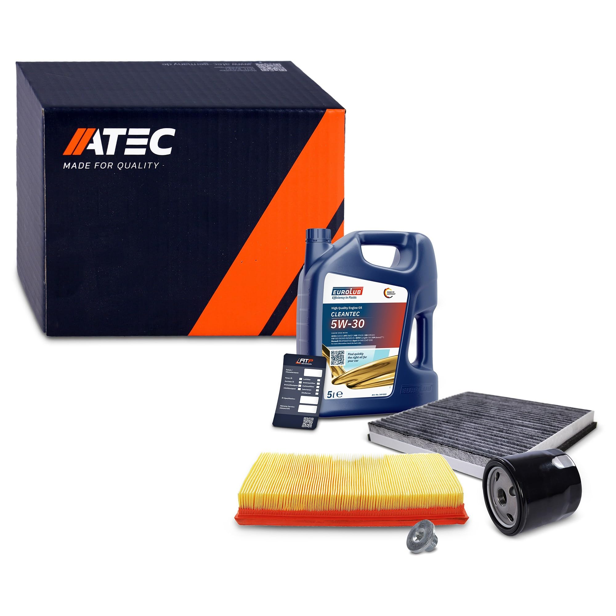 ATEC Germany Inspektionspaket Filterset mit 1x Ölfilter, 1x Luftfilter, 1x