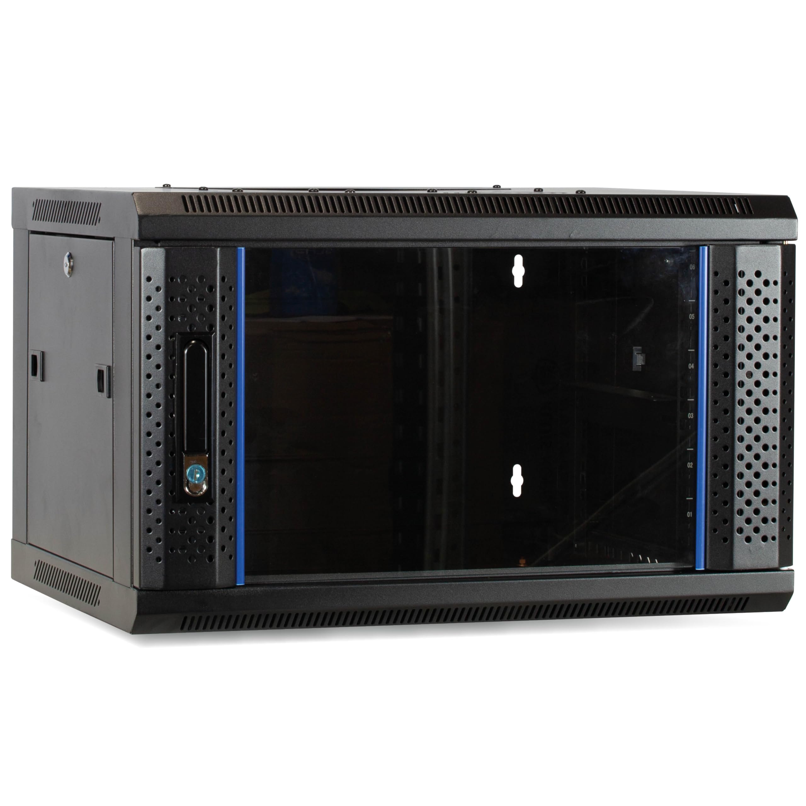 DSIT Baie Murale 6U avec Porte en Verre 600x450x368mm - Noir