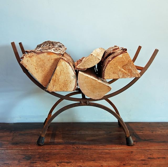 Bowley & Jackson Traditional cast iron metal log store holder