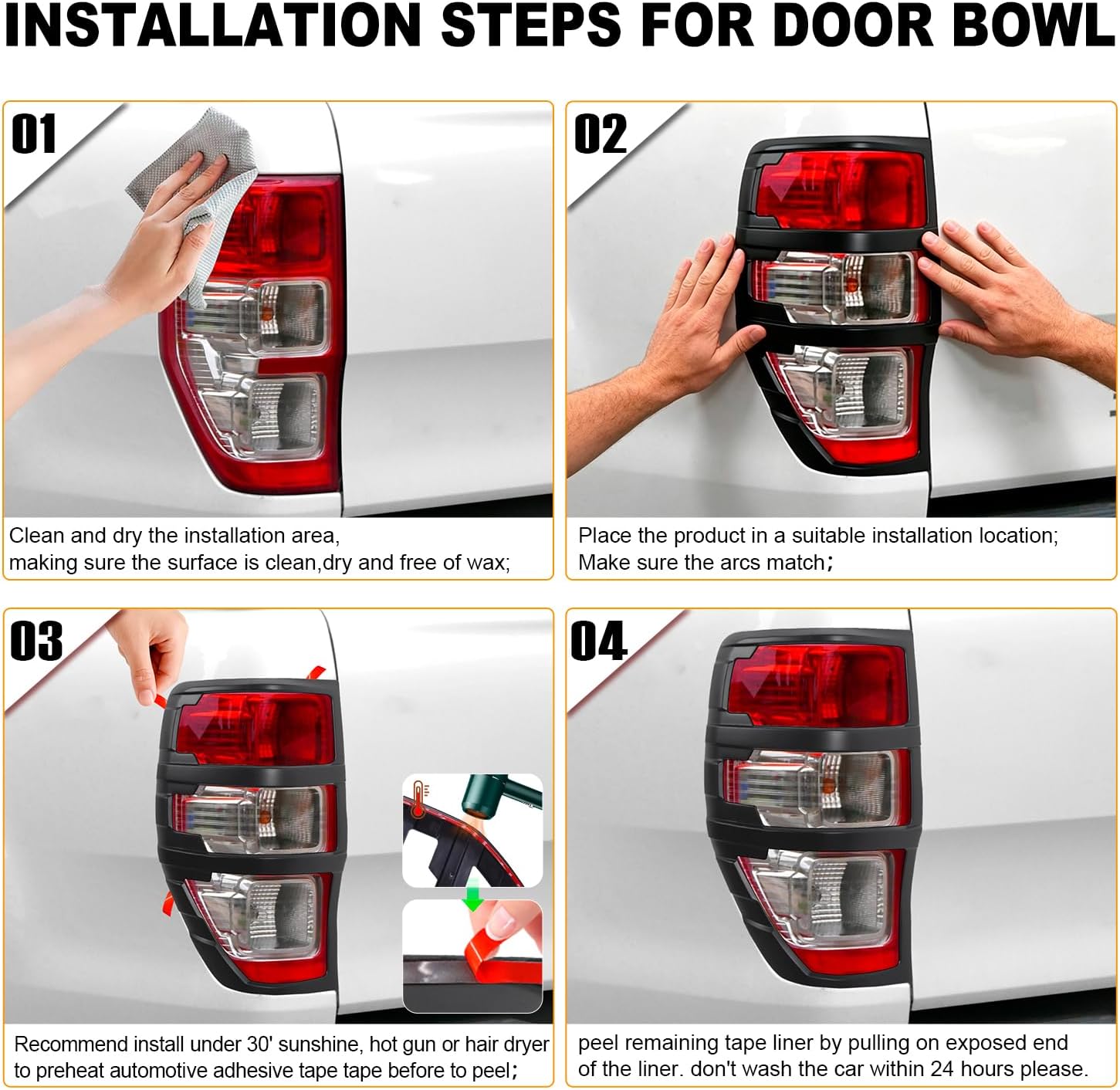 Taillight Surround Trim for Ford Ranger 2019-2023