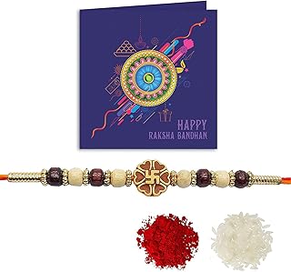 YouBella Rakhi and Greeting Card Combo for Brother, Rakhi Gift for Brother/Bhaiyya/Bhai