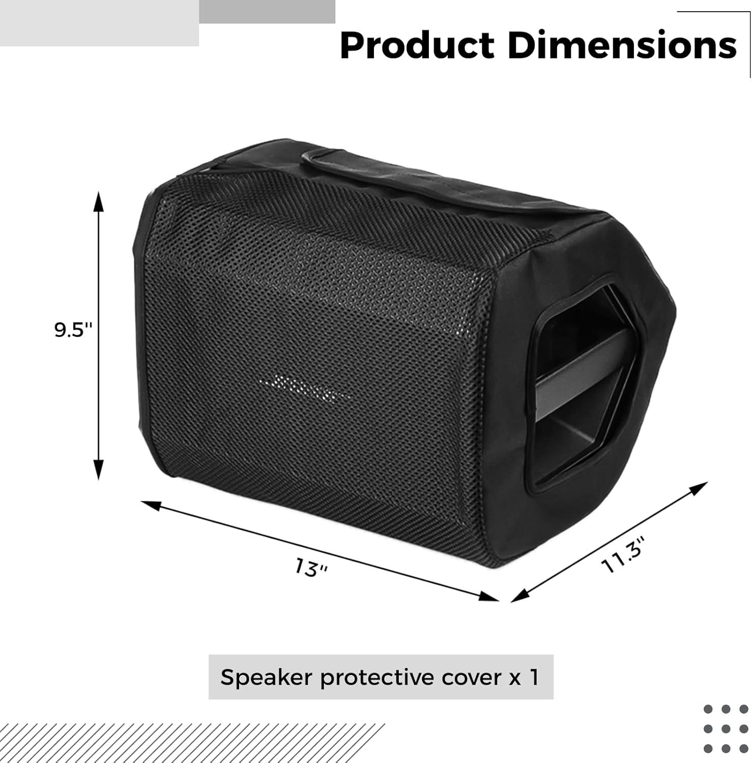 Protective Speaker Cover for Bose S1 Pro+, Dustproof Side Opening Mesh Cover for Buttons and Ports Operation, Bose S1 Pro Speaker Slipcover - Image 2