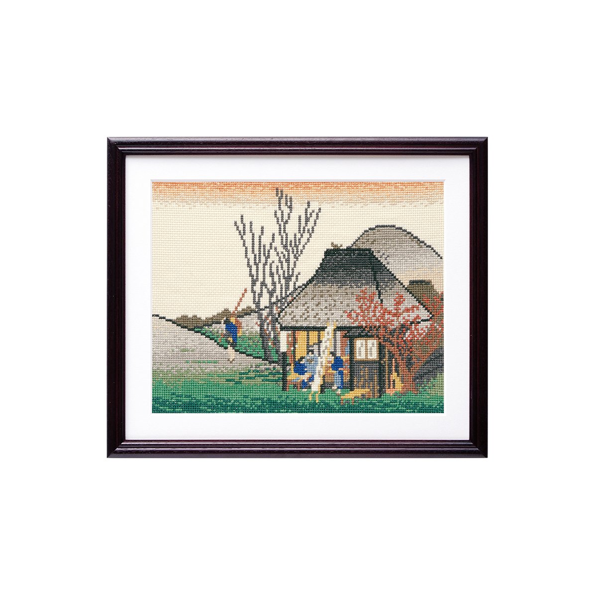 olympus Zestaw do haftu krzyżykowego Słynna herbaciarnia w Mariko autorstwa Ando Hiroshige, wzór liczenia