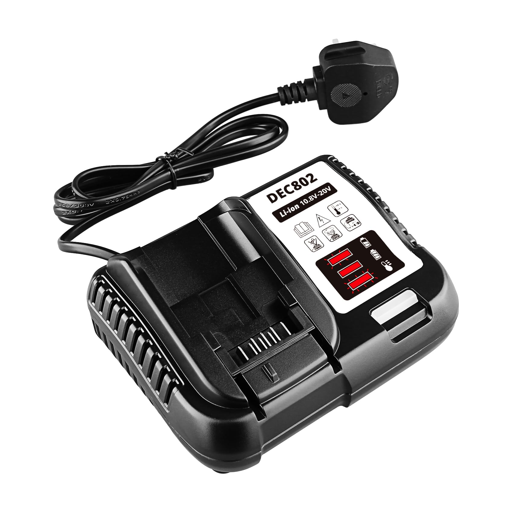 VANON DCB112 Replacement Battery Charger for 20V Charger DCB101 DCB105 DCB115 DCB107,Compatible with 12V&20V Lithium-Ion Batteries DCB206 DCB204 DCB120 DCB126 DCB612 DCB609 DCB606 Battery Charger