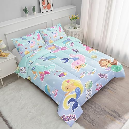 Miniatura 165 de Black Blue Butterfly Comforter Set for Girls Women,Boho Butterfly Sun and Moon Mandala Printed Bedding Set with 2 Pillowcases(Black Blue Twin)