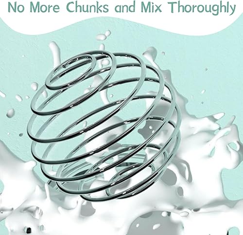 Miniatura 2 de Bolas agitadoras, bolas mezcladoras de alambre de acero inoxidable 304 para tazas agitadoras, fórmula de batidor de proteínas, metal de grado