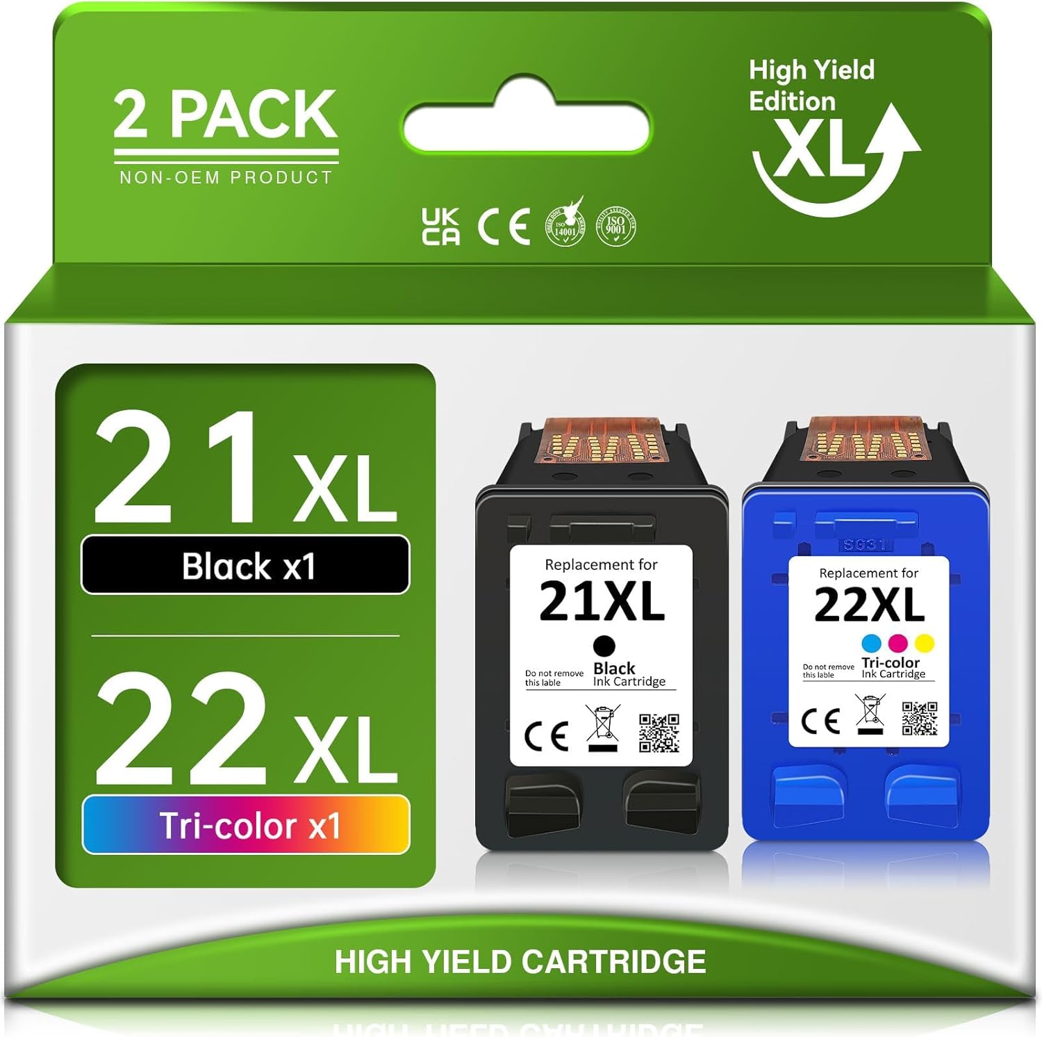 Printer Ink 21 22 Replacement for HP 21 22 Ink Cartridges