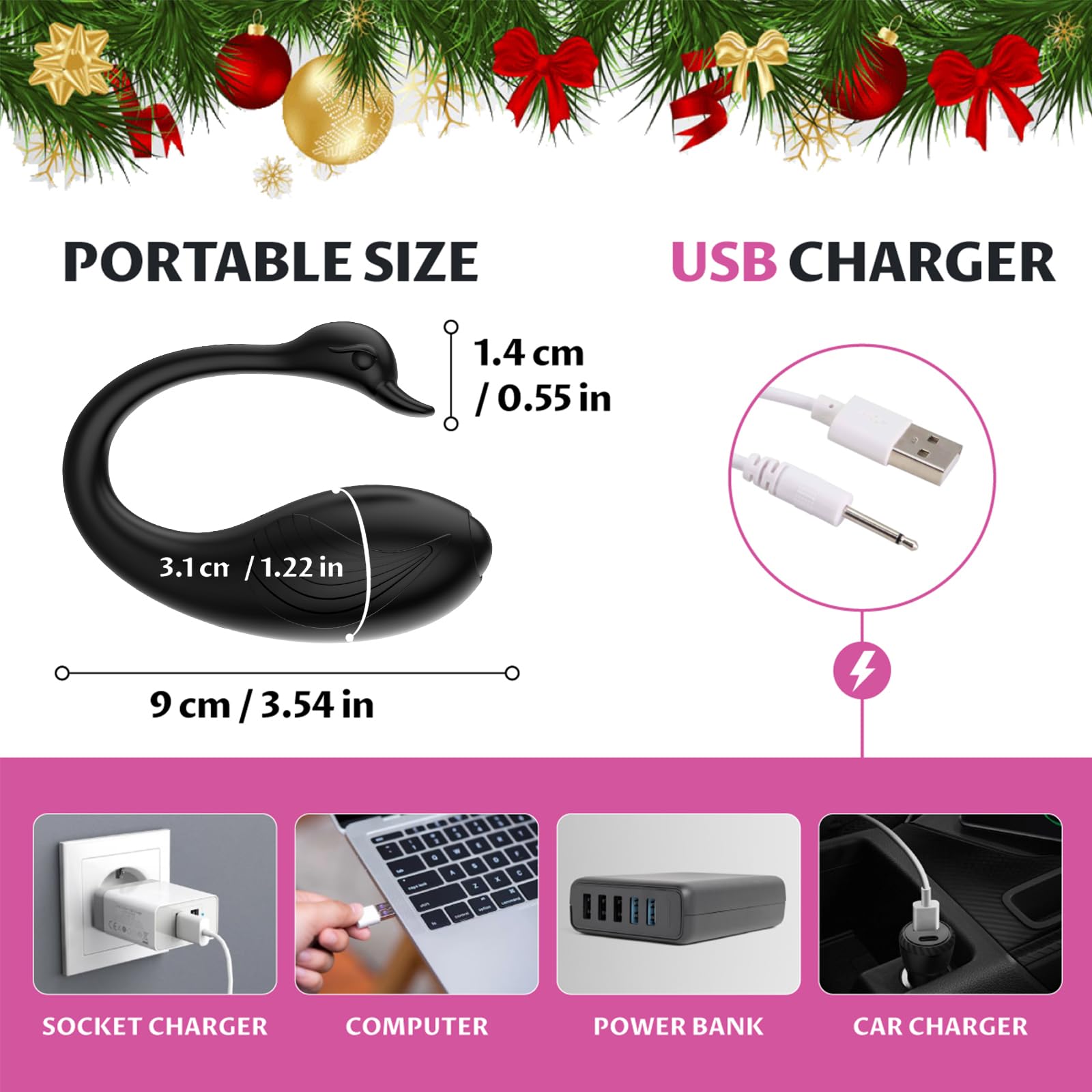 APP Control Wearable Vibrator for Women, Long Distance G spot Vibrator Bluetooth Couples Sex Toys, Clitoral Anal Stimulation Mini Vibrators with 9 Powerful Vibration Modes Female Sex Toy (): Black