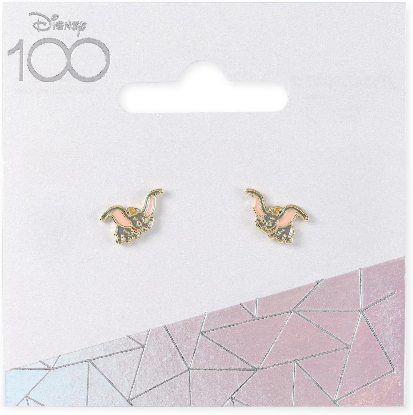 Disney Girls Dumbo Elephant Flying Gold Plated Stud Earrings
