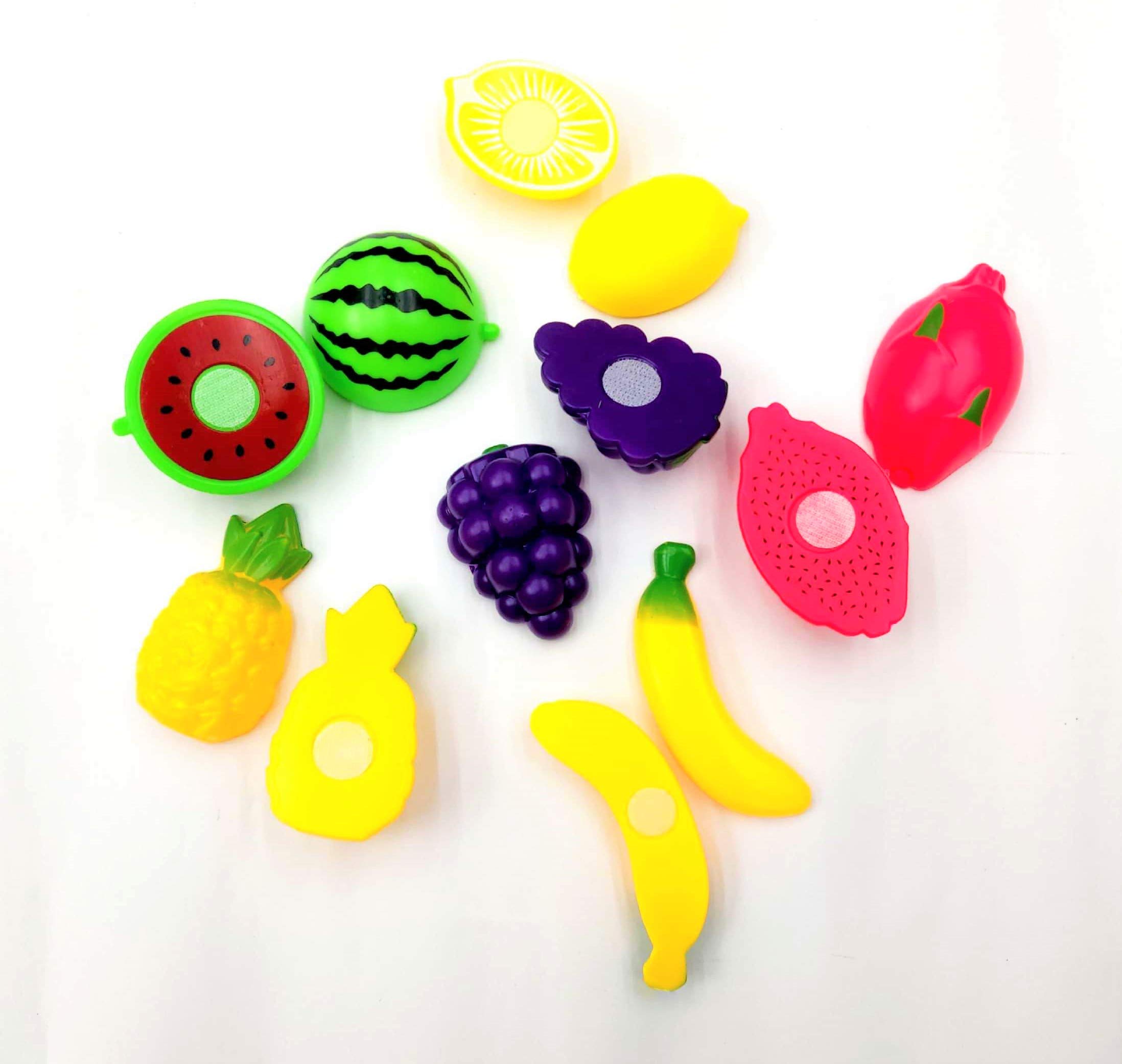 Negi Realistic Sliceable Fruits Cutting Play Toy Set,Can Be Cut in 2 Parts (Fruits May Vary) (Fruits Cutting),Multicolor - Image 2 thumbnail