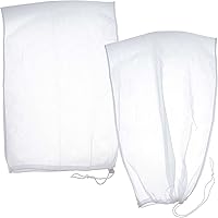 Vista 4 de U.S. Pool Supply Bolsas de filtro de malla fina para aspiradoras de hojas, paquete de 2 bolsas de red de repuesto de 12 x 20 pulgadas, cordón