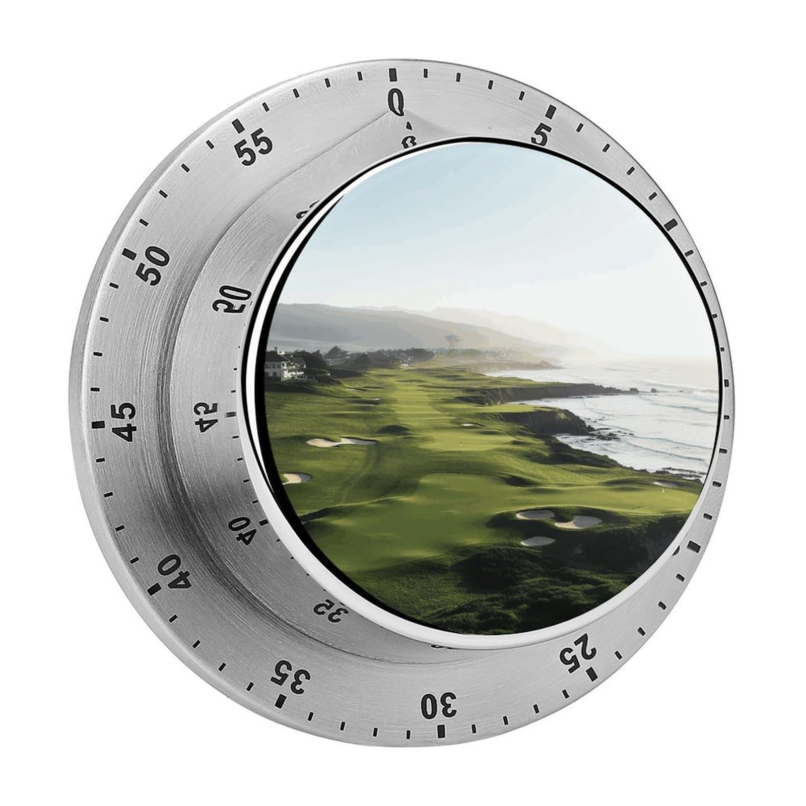 Adfgyerh Style Seaside Golf Course Timer For Cooking, Kitchen Timer Magnetic No Batteries Required, Mechanical Timer With Loud Alarm, For Fitness Baking Exercise Oven