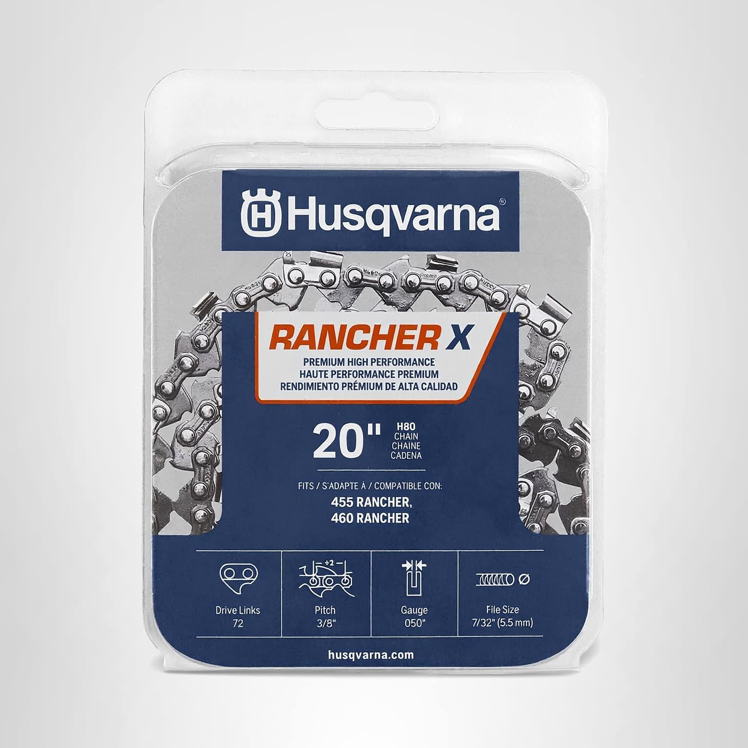chain union　1250mmの幅広タイプ【キャスター付】 Amazon.com: Husqvarna 531300441 H-80 Chainsaw Chain, Orange/Gray