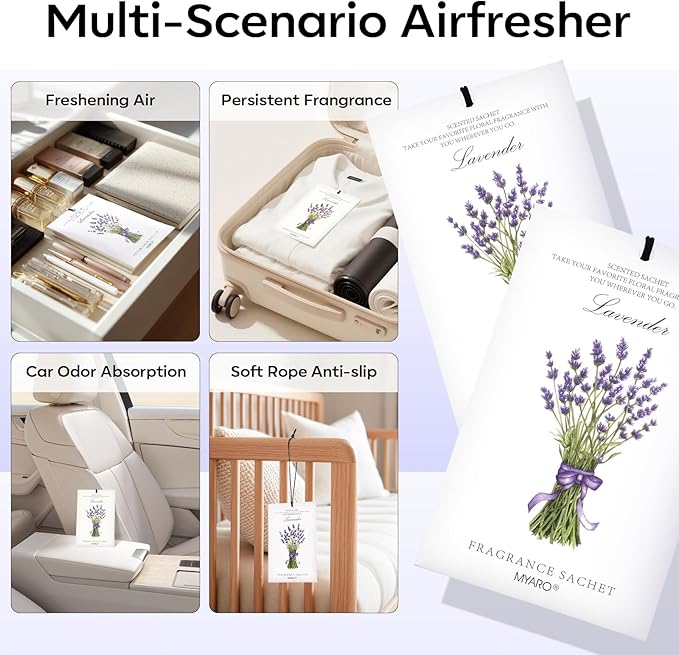 12 Paquetes de Ambientador de Lavanda MYARO para Hogar miniatura 4