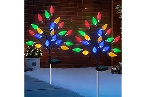 2 Packs 40LED Solar C9 Christmas Stake Lights
