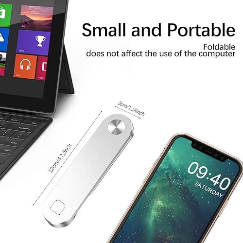 Miniatura 3 de Bydorunce Soporte magnético ajustable para teléfono portátil plegable para monitor de computadora clip de montaje lateral soporte de expansión